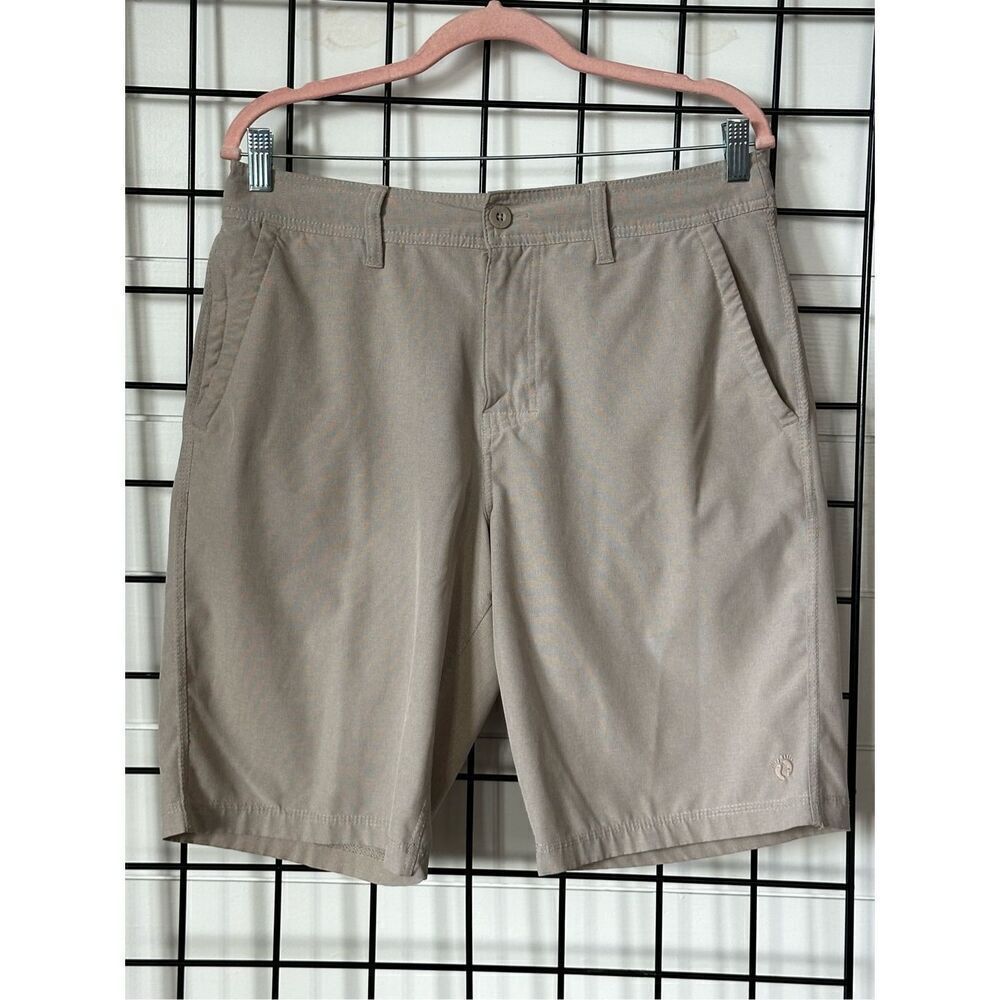 Hang Ten Shorts Men’s Size 32 Drawstring Light Tan Pockets Performance Amphibiou